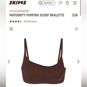 NWT Skims FITS EVERYBODY MATERNITY PUMPING SCOOP BRALETTE